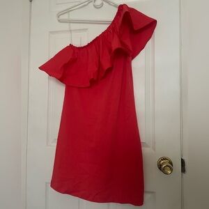 A New Day - One Shoulder Ruffle Dress